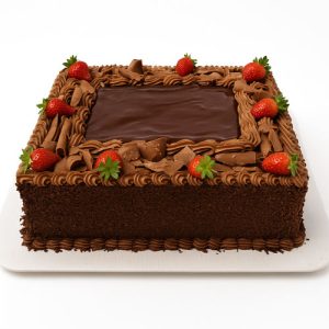 Bolo Trufa com morangos